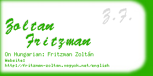 zoltan fritzman business card